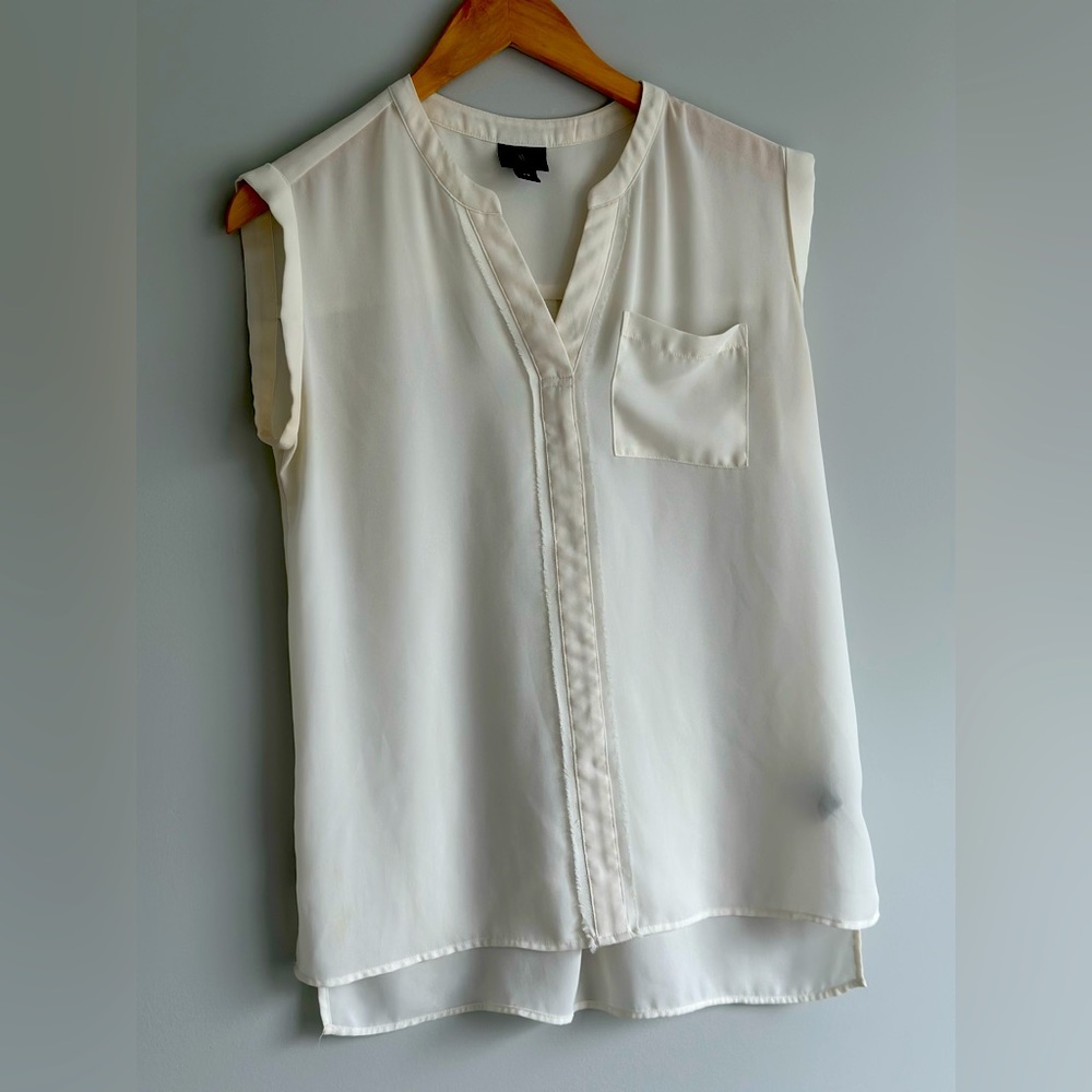 White sheet tank top